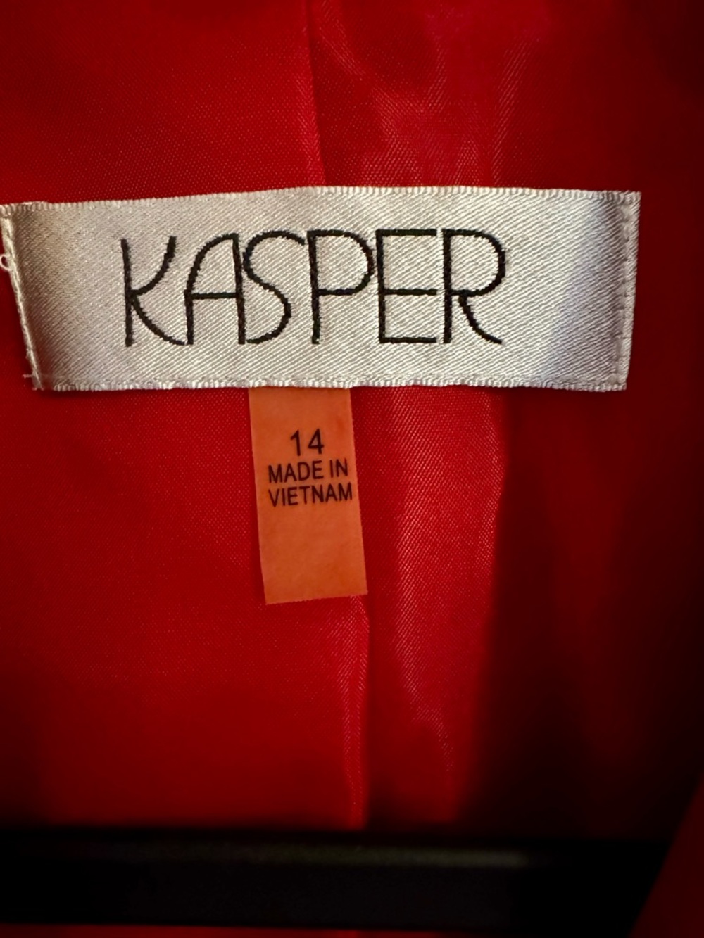 Kasper Red Women's Tailored Notch-Lapel Blazer Size 14 - Picture 3 of 8